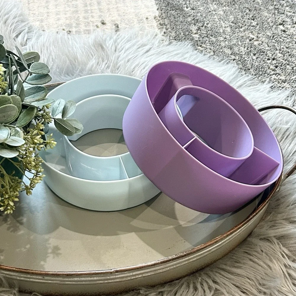 Snack Bowl Attachment Set Of 2 For Stanley‎ Cup 40oz Tumbler Acc's Purple/Blue